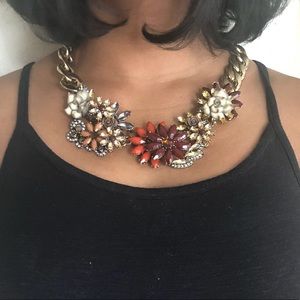 Floral statement necklace.
